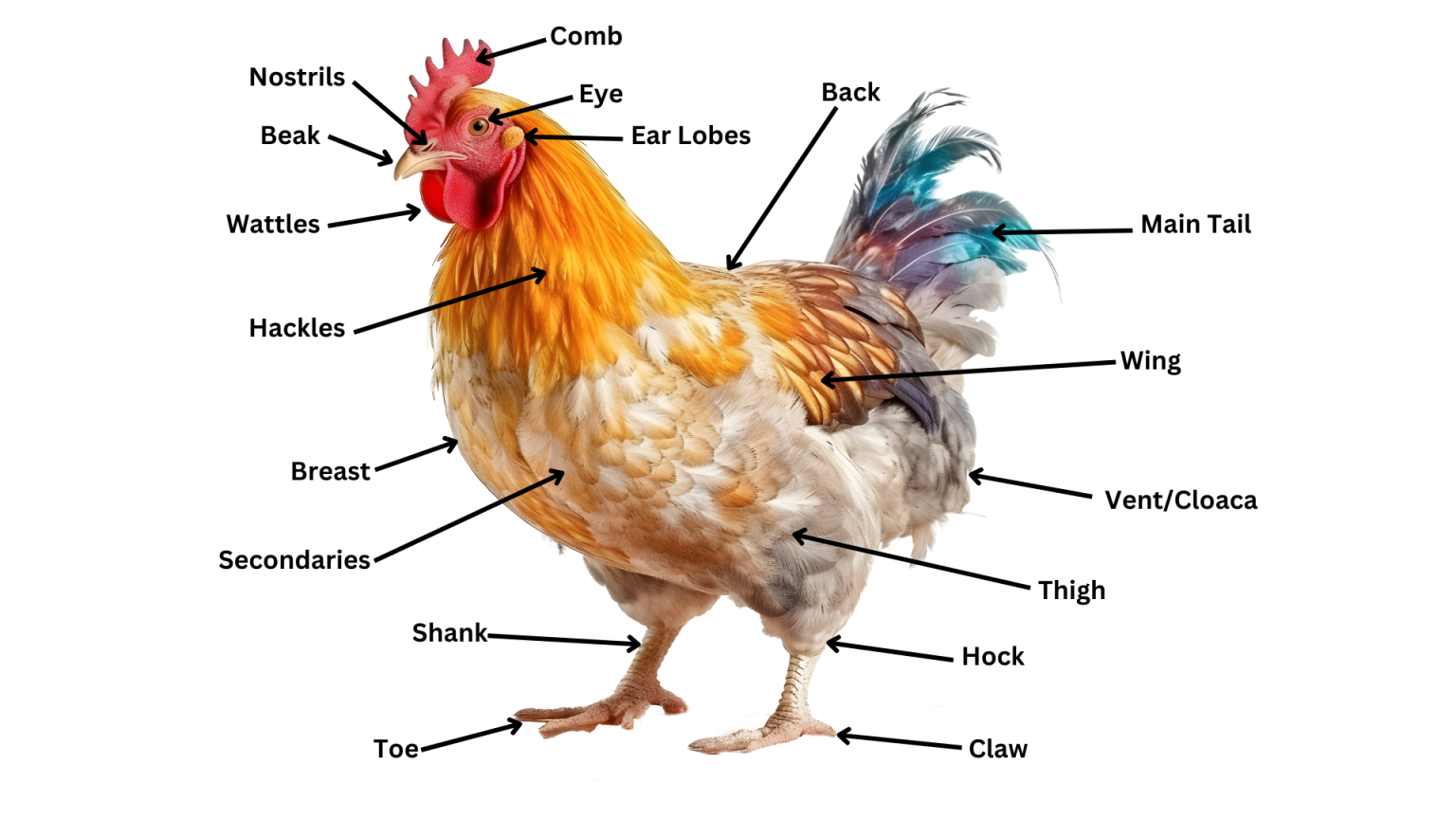 Parts Of A Chicken | External, Internal & Their Functions » Jitefarms