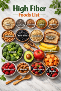 High fiber foods